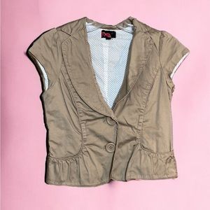21 Tan/Golden Short Sleeve Blazer